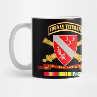 7th Field Artillery w Br - Ribbon VN SVC Vet Tab Mug